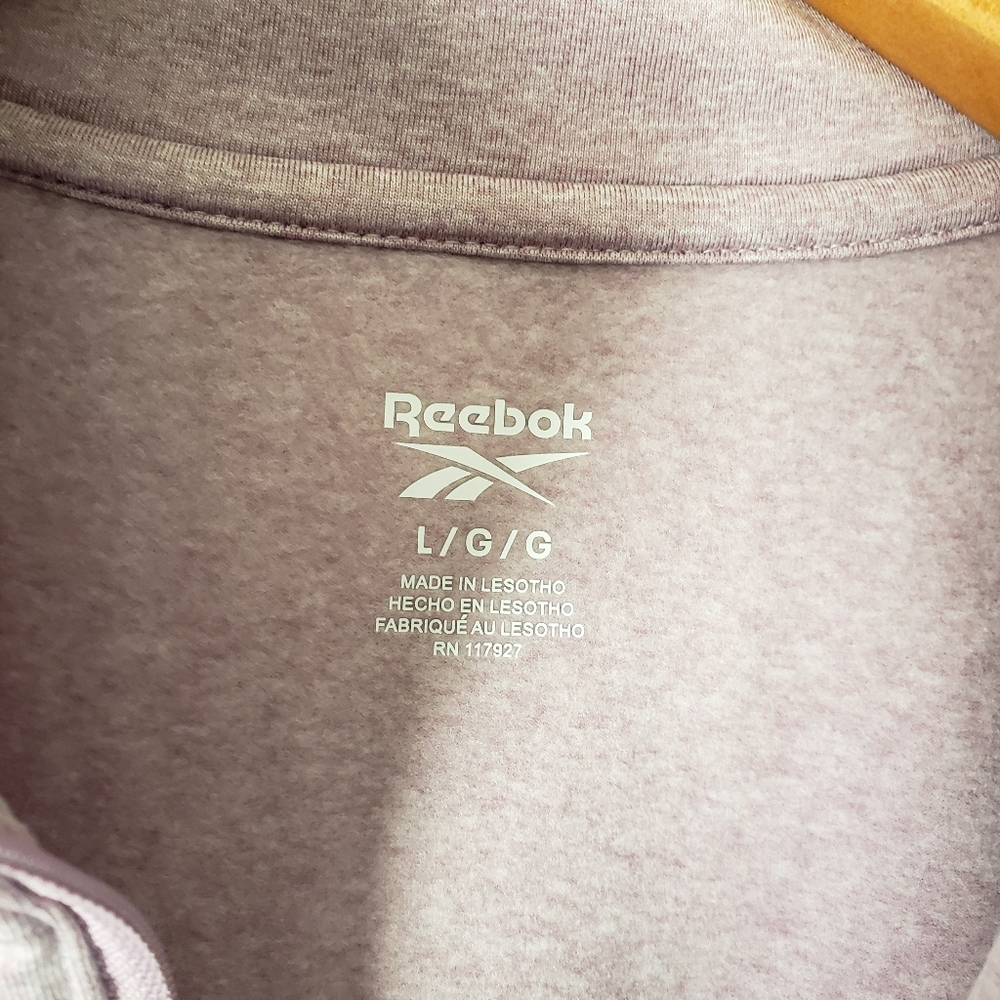 Reebok womens slim with thumb holes long sleeve shirt / top size L purple - Picture 8 of 10